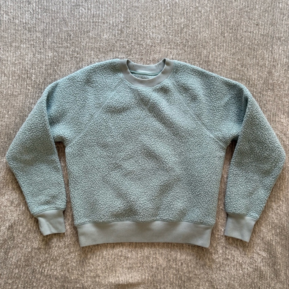 Everlane ReNew‎ Fleece Crewneck Sweatshirt Sage Green Size Small
